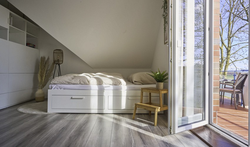 Schlafcouch im Wohnzimmer