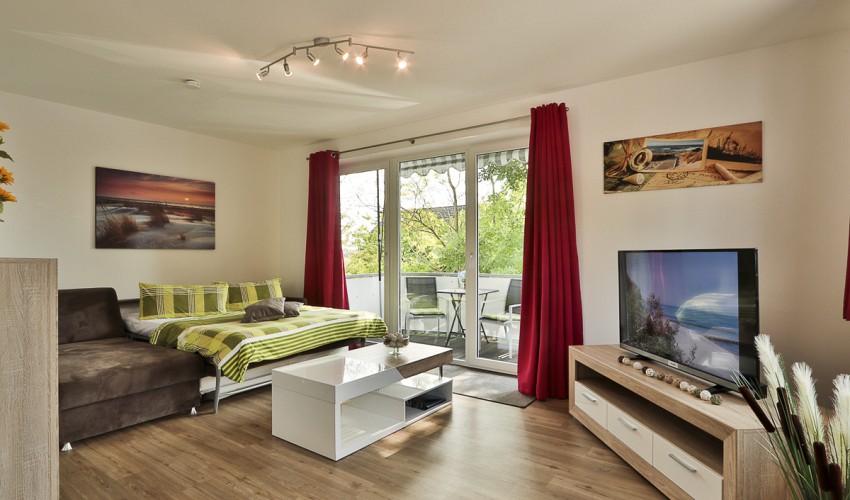 verwandelte Couch zum Bett