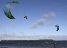 Kitesurfer auf dem Salzhaff