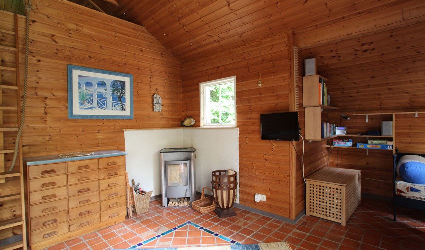 Wohnzimmer mit Kamin