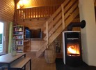 Treppe mit Kamin