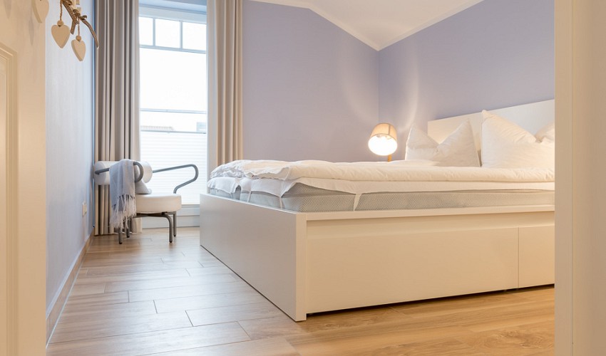 Blick ins Schlafzimmer