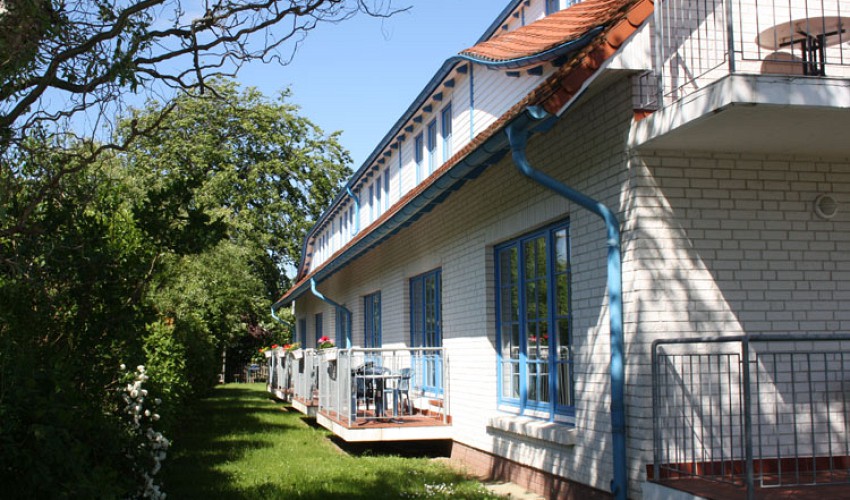 Rückseite des Birkenhofes mit Blick auf den Balkon