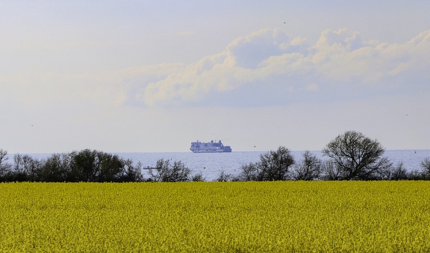 Fähre auf hoher See