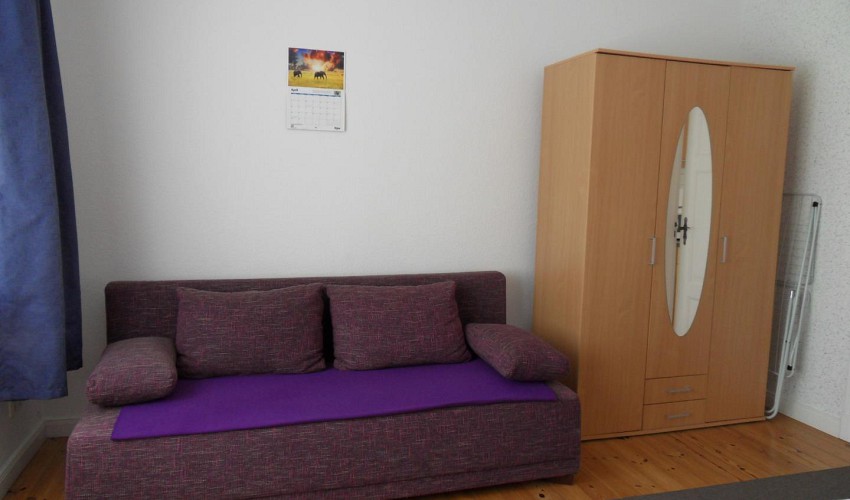 Schlafcouch im Schlafzimmer