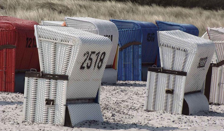 Strandkörbe am Badestrand in Rerik